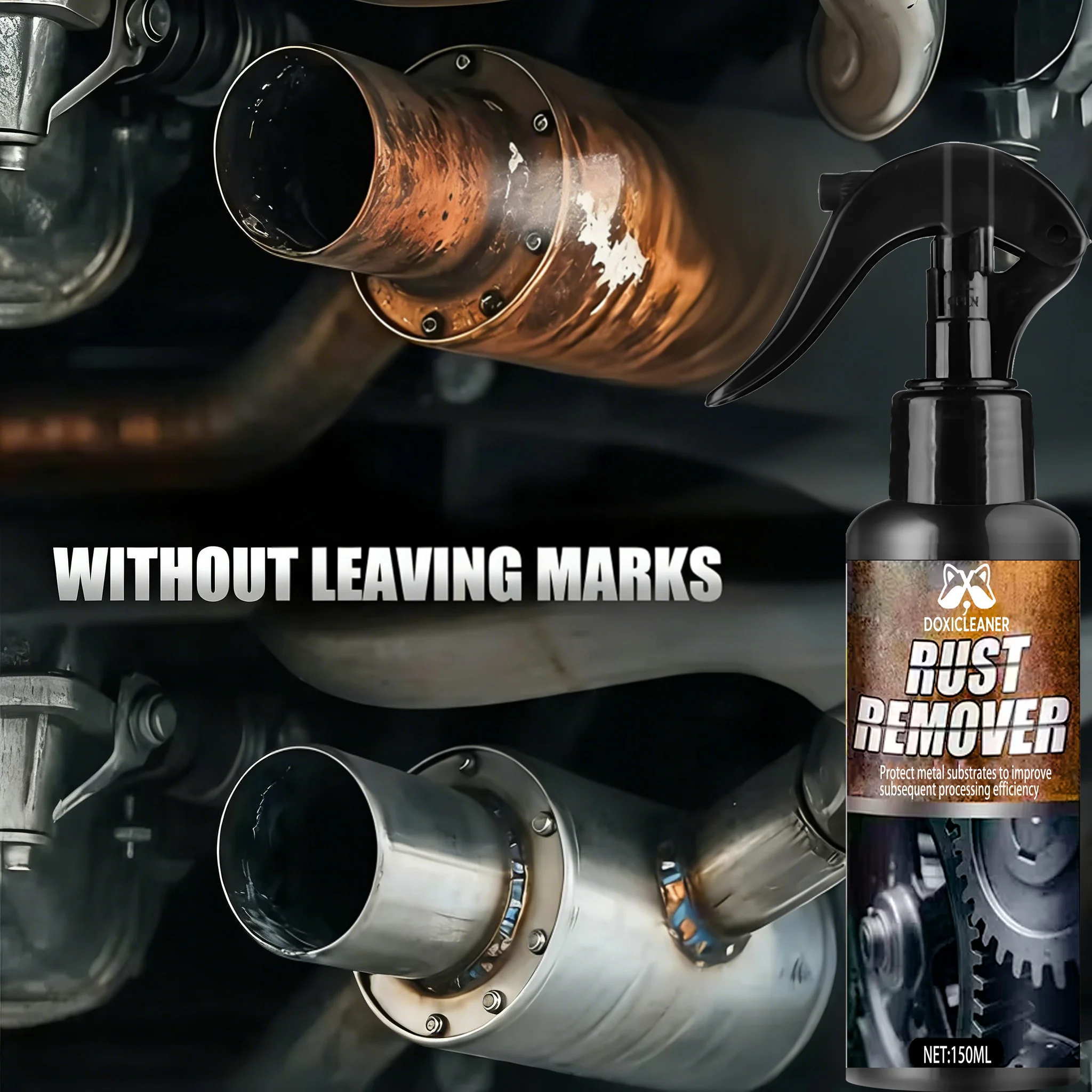 150ml Rust Remover Spray 5.07oz - Disassembly Tire Rust, Protect Hub and Drum Brake, Suitable Rust, Scissors Rust, Gear, Tool Ru