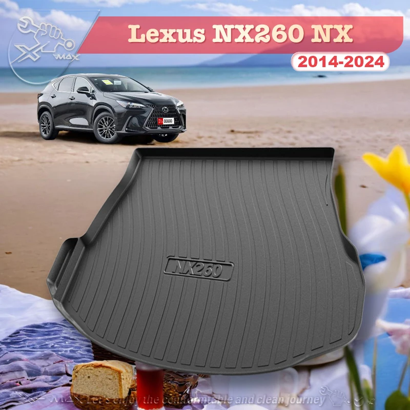 For Lexus NX260 NX 2014-2024 Custom Fit Car Trunk Mat All Season Black Cargo Mat 3D Shaped Laser Measured Trunk Liners