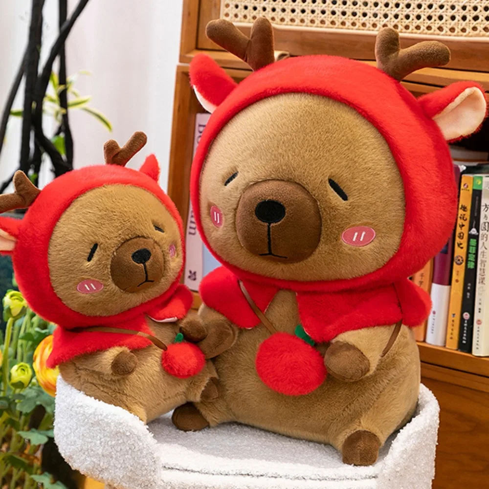 الرنة أفخم كابيبارا ألعاب من نسيج مخملي لينة رقيق الكرتون كابيبارا القطن دمية البني الحيوان كابيبارا محشوة دمية غرفة ديكور