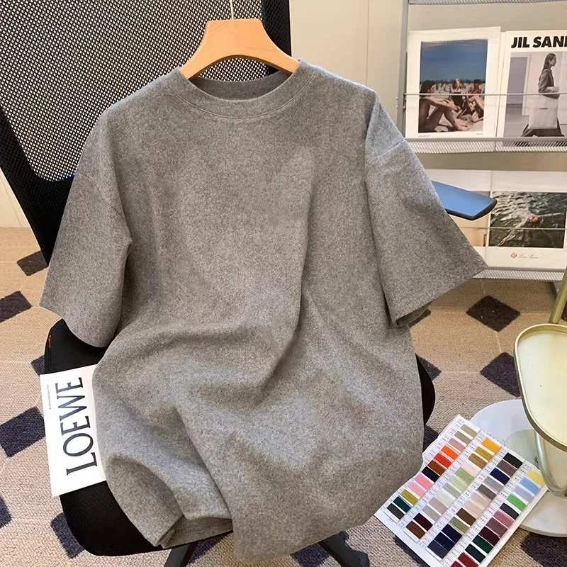 

Свободная футболка из чистого хлопка ort Sve в стиле ретро для мужчин и женщин Tagl Faionable Summer Sun Protection C...