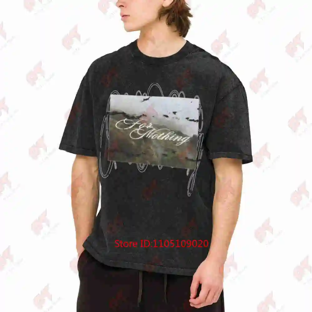 Nine Vicious Paris Music Vintage Washed Tee Pure Cotton T-Shirt
