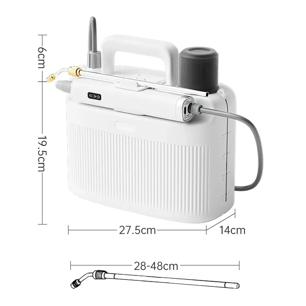 5L Electric Watering Can Sprayer Type-C Rechargeable Disinfection Pesticide Dispenser One-button Automatic Spraying Watering