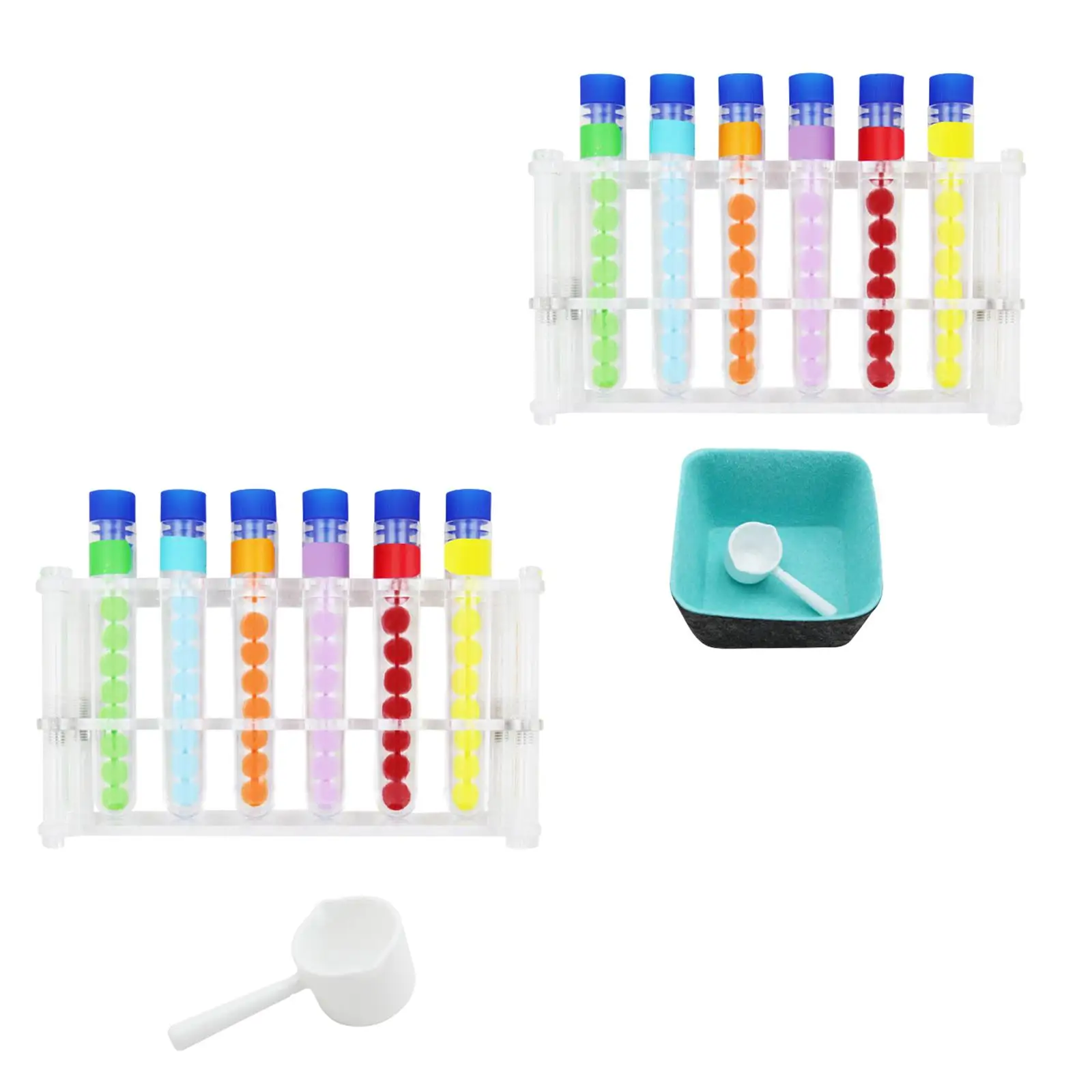 

Color Matching Counting Toy Test Tube with Stand Training Fine Motor Skills Montessori Toys for Children Kids Holiday Gifts