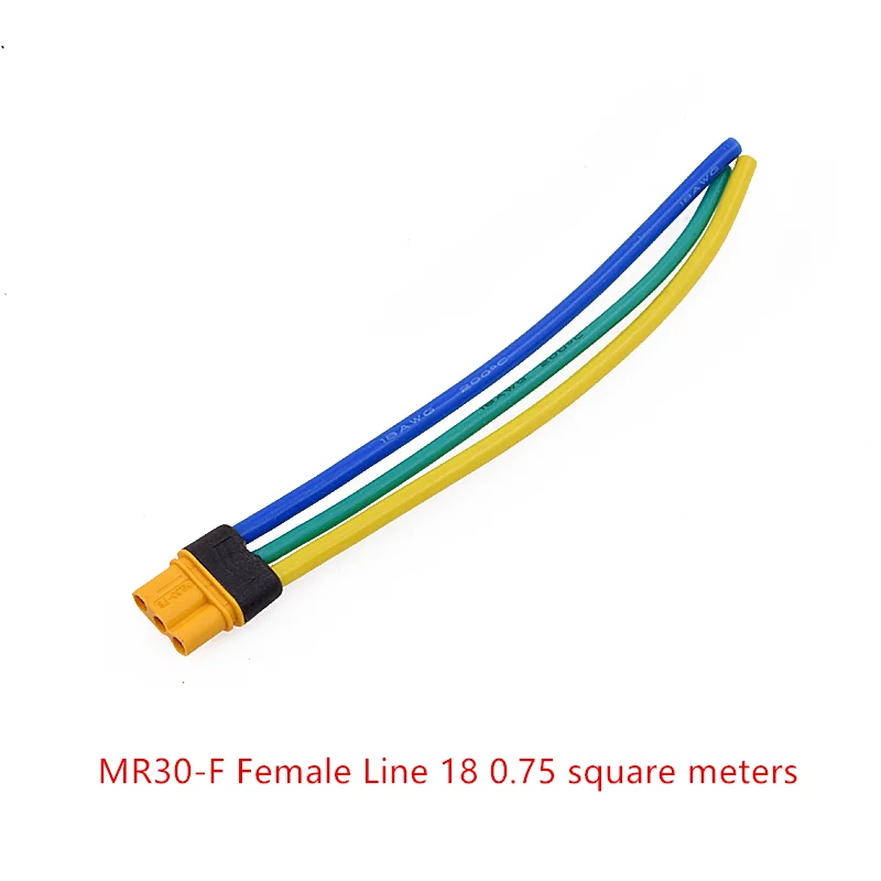 MR30 M/F With Wire Male Female High Current Connector Plug With Sheath 18AWG 10CM For RC Lipo Battery Multicopter Airplane Model