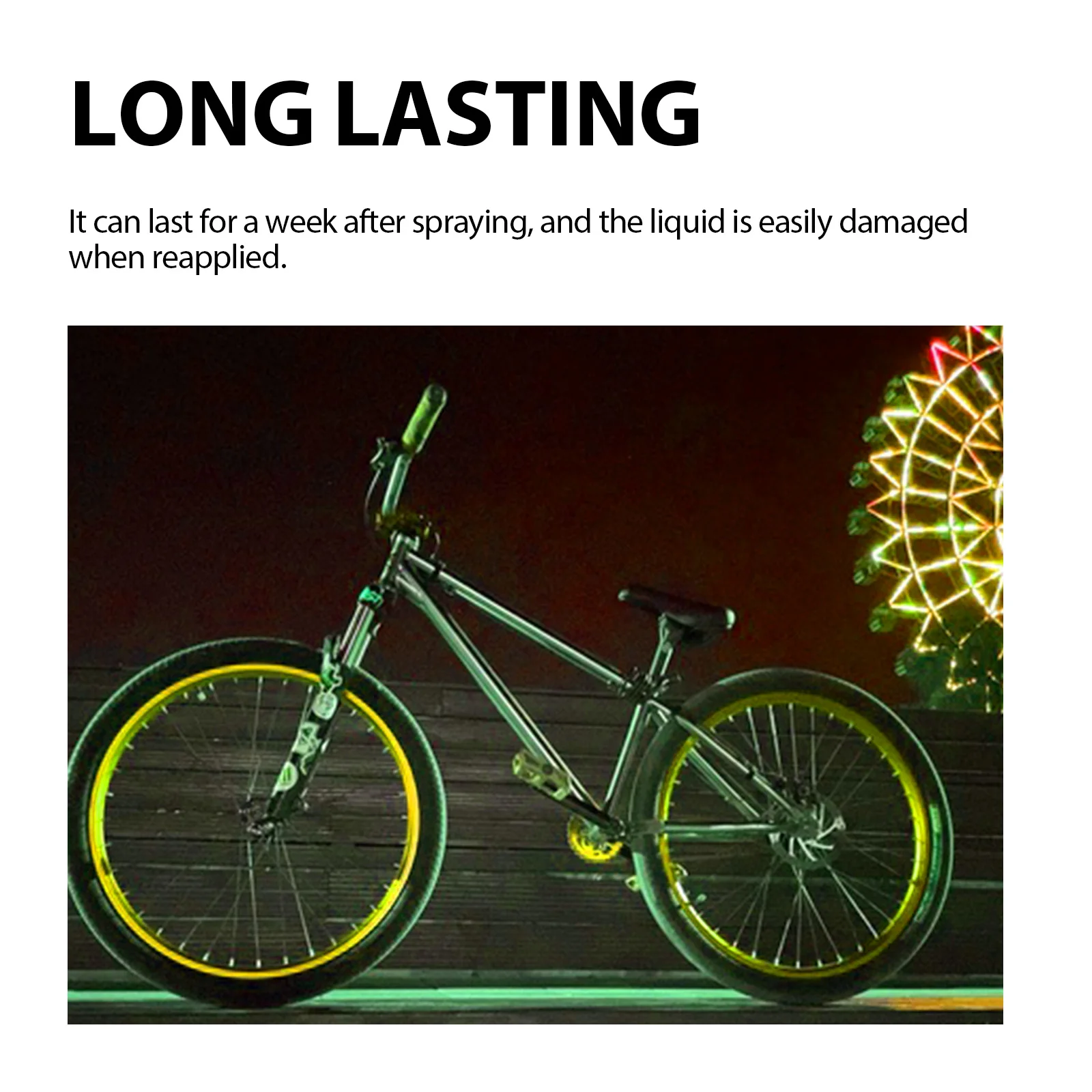 Nachtreflektierendes Spray für Fahrrad- und Wanderbekleidung Leuchtende Warnmarkierung Öko-Fluoreszierende Nacht-Sicherheits-Reflektorbeschichtung – Detail 12