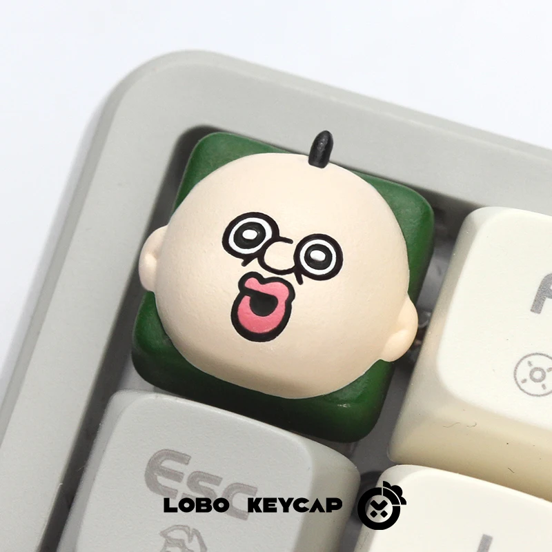 Anime dos desenhos animados keycaps yuzhi e bangbang personalidade engraçado teclado mecânico acessórios material de resina artístico keycap presente