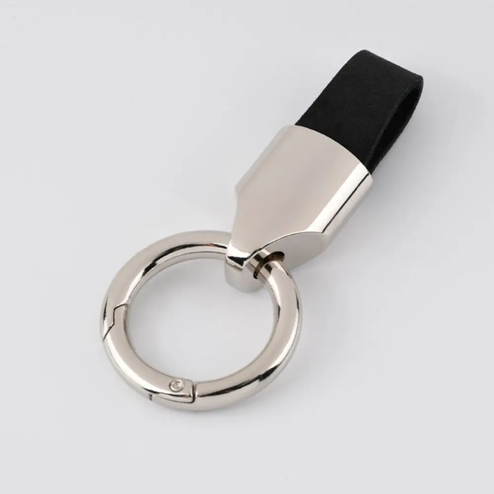 

Creative Key Holder Car Key Buckle Key Ring Keys Organizer Leather Key Chain Bag Charms Pendant Round Buckle Gift