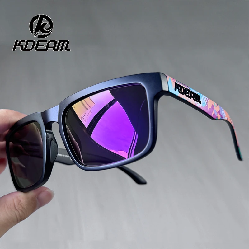 KDEAM PLUS Large Size Men's Sunglasses Polarized Photochromic Night Vision Square Sun Glasses Fashion Women Goggles Width 154mm