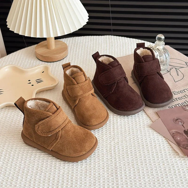 

Autumn Winter Baby Girls Boys Snow Boots Warm Plush Children Outdoor Boots Non-slip Soft Sole Toddler Kids Casual Shoes