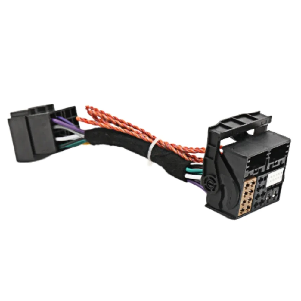 PQ MQB Conversion Wiring Harness High to Low Level Adapter Cable For VW RCD187 RCD510 MIB Radio Large to Small CD Plug Adapter