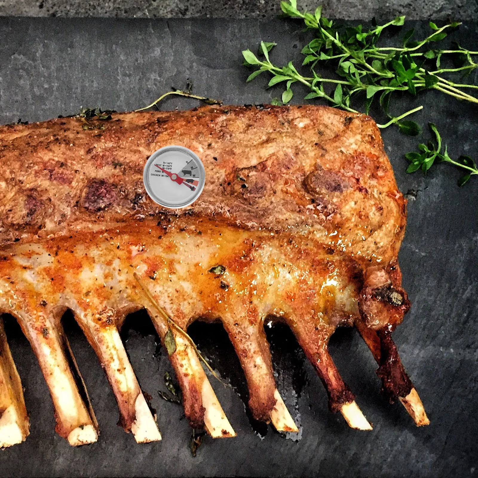 

4 Pcs Food Thermometer Kitchen Temperature Gauge Barbecue Meat Beef Stainless Steel for Cooking Instant Read