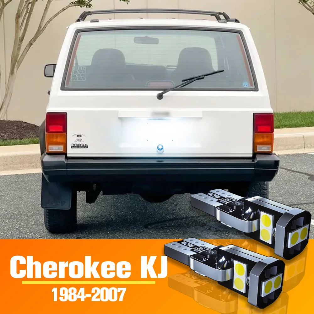 2 sztuki żarówek LED do tablic rejestracyjnych Akcesoria do Jeep Cherokee KJ 1984-2007 1997 1998 1999 2000 2001 2002 2003 2004 2005 2006
