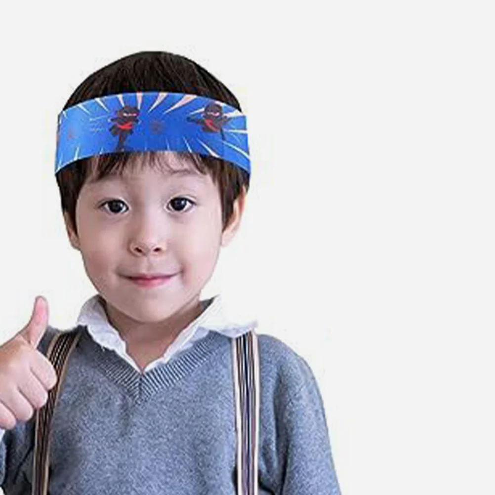 12 Pcs Ninja Headband Samurai Headgear Child Wide Headbands For Kids Workout Cloth Reusable Exercise Toddler