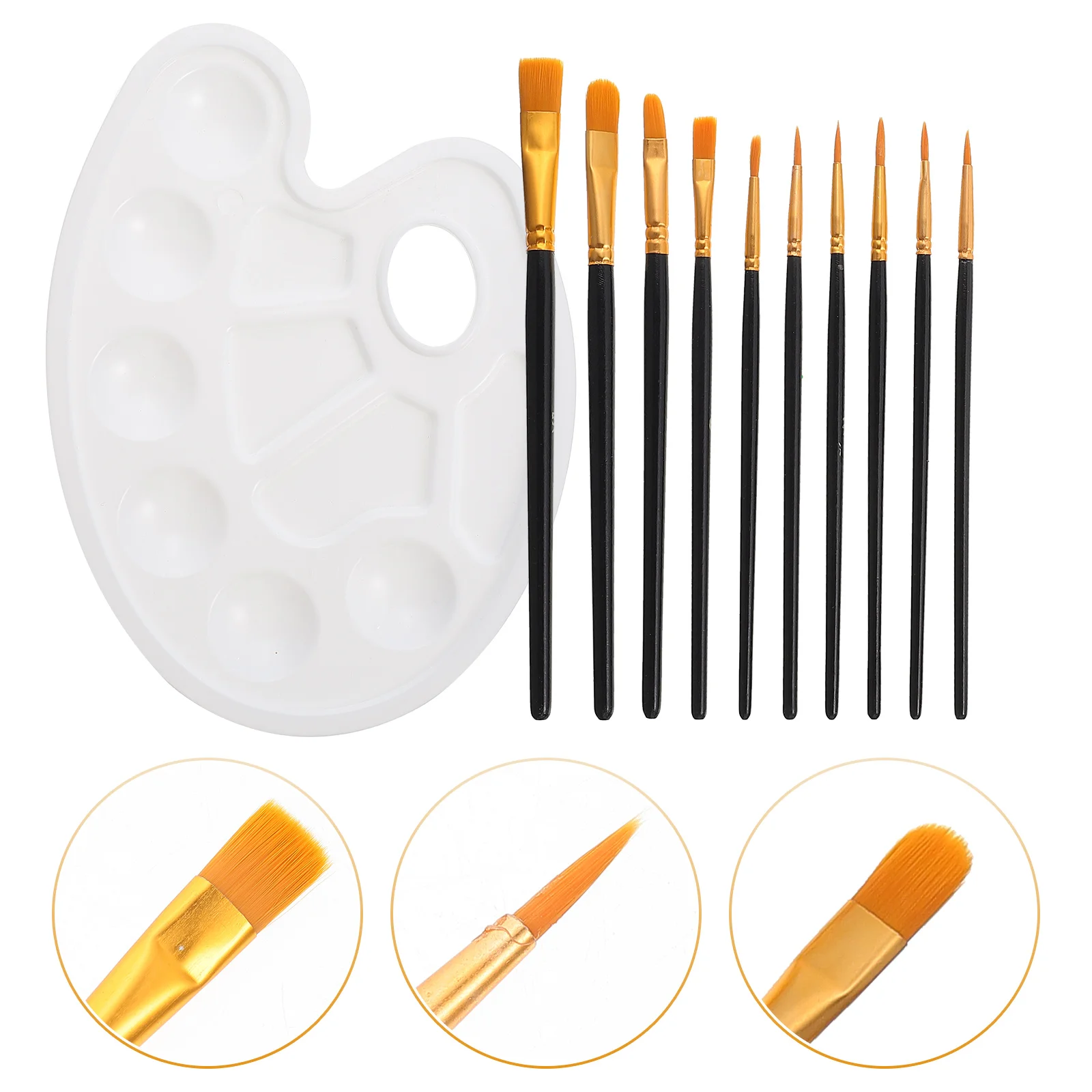 

Paint Brushes Oil Paintbrush Palette Mixing Plate Home Accessories Multifunction Painting Ergonomic Watercolor Child