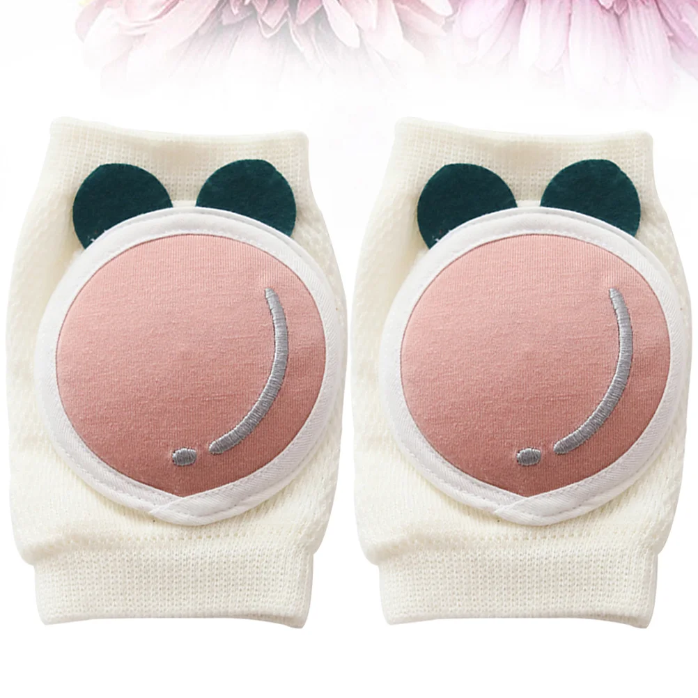 1Pair Kneepads Cotton Material Breathable Sweat Absorbent Deodorant Knee Pads for Crawling Infants
