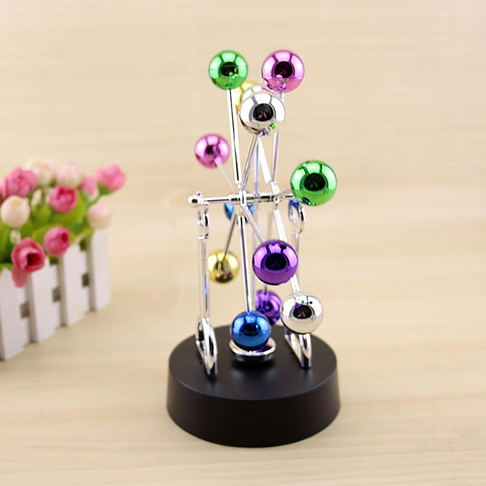 Instrumento de roda gigante de bola colorida de movimento perpétuo para sala de aula de ciências, demonstração de física, espaço externo, escritório