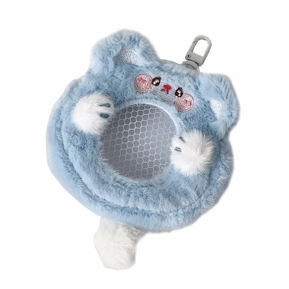 

Pendant Cute Animal Mini Badge Holder Bag Plush Clear Window Badge Display Purse Sweet Cartoon Photo Storage Bag Lipstick