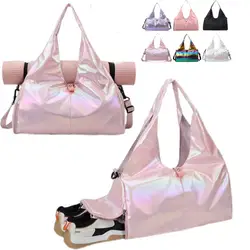 Bolsos de Fitness para gimnasio para mujeres y hombres, bolsa de viaje impermeable portátil para deportes al aire libre, bolsa de Yoga de alta capacidad, separación seca y húmeda