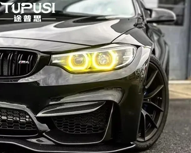 Gelbe Angel Eyes LED-Boards für BMW 4er M3 M4 F36 F32 F82 F80 F33 LCI 430i 440i 420i 2017–2020 Tagfahrlicht – Detail 5