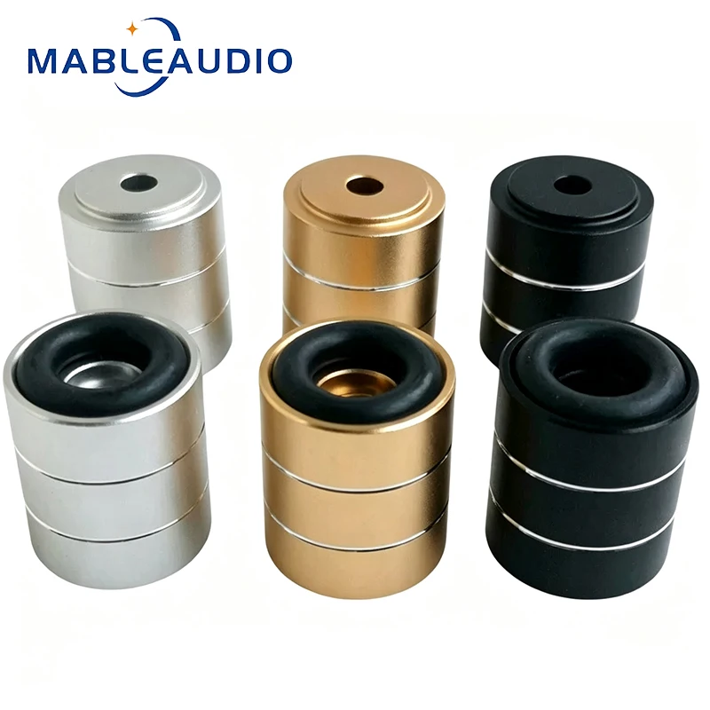 4PCS 20×23mm Aluminum Alloy Foot Pads Shock Absorbing Spikes for Tube Amplifier, Speaker, HiFi Audio Anti Vibration Accessories