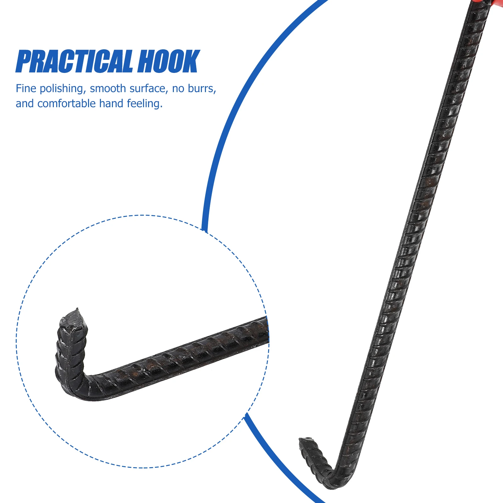 

1Pcs T-Shaped Manhole Cover Hook Heavy Duty Steel Sewer Maintenance Tool Rust Resistant Easy Clean Sturdy Handle