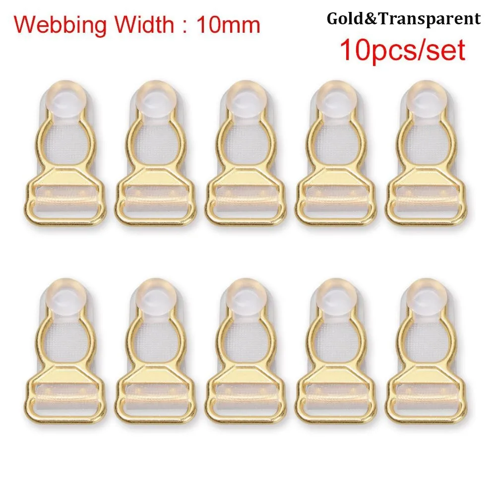 10pcs High Quality 10/12mm Corset Leg Garter Belt Clip Plastic Lightweight Hosiery Stocking Grips Black Suspender Ends Hooks