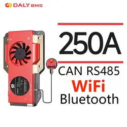 LIfepo4 4S 12V BMS DALY WiFi Bluetooth RS485 CAN 250A High current Protection Battery management 8S 24V 16S 48V With balancer