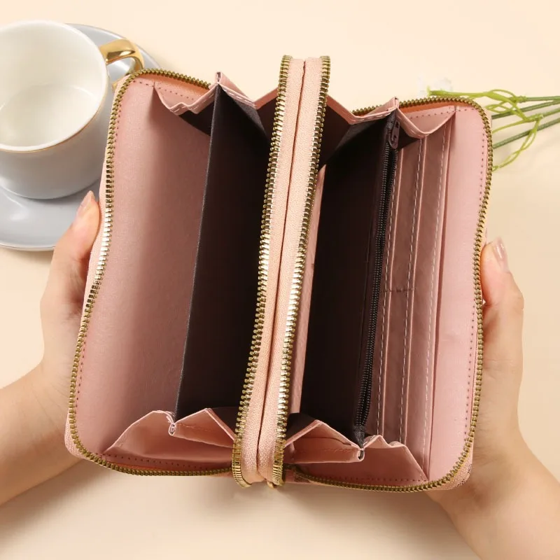 New Zipper Long Wallets Women Men Coin Purses Multi-card Slot Cards Holder Handbags Billfold Wristlet Wallet Clutch Money Bags