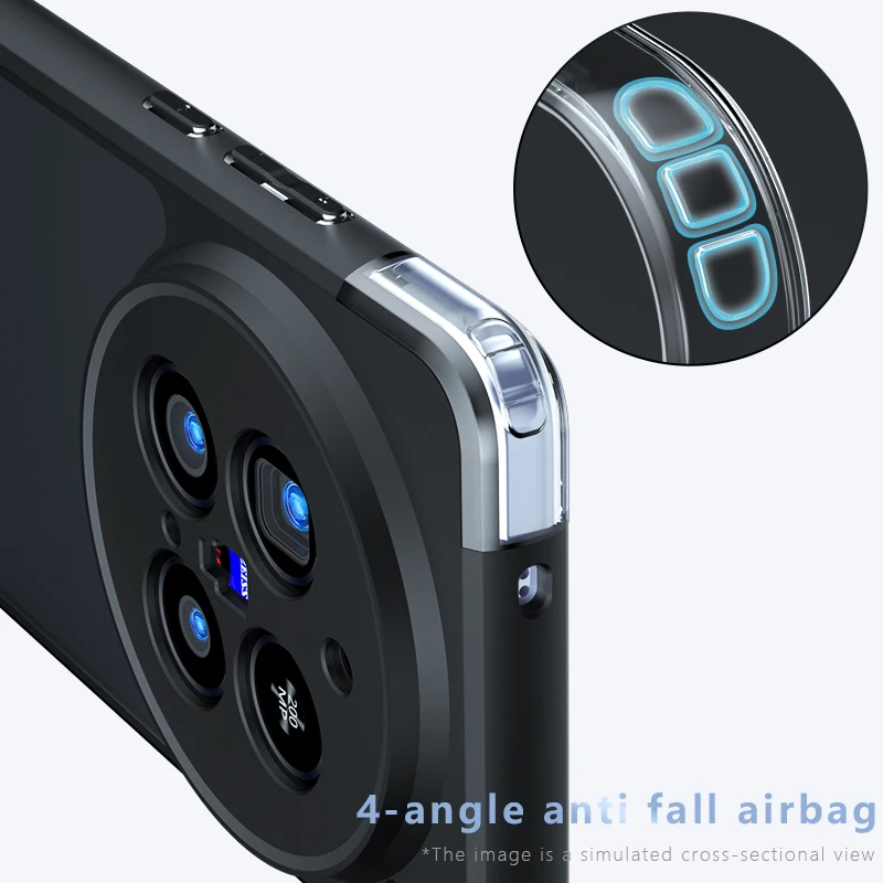 Skin Sensation Airbag Anti Drop Case Cover for Vivo X200 Pro Mircropyle Back Case Cover Vivo X200 X200 Pro Fundas Vivo X100 Pro