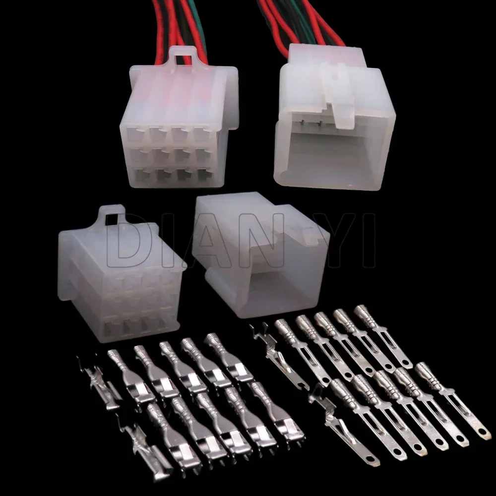 1 Set 12 Way Automobile Plastic Housing Adapter With Cables Auto Wire Cable Socket AC Assembly Car Electrical Connector