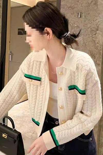 

Женский свободный кардиган-свитер в французском стиле, новая коллекция весна-осень, вязаный, элегантный