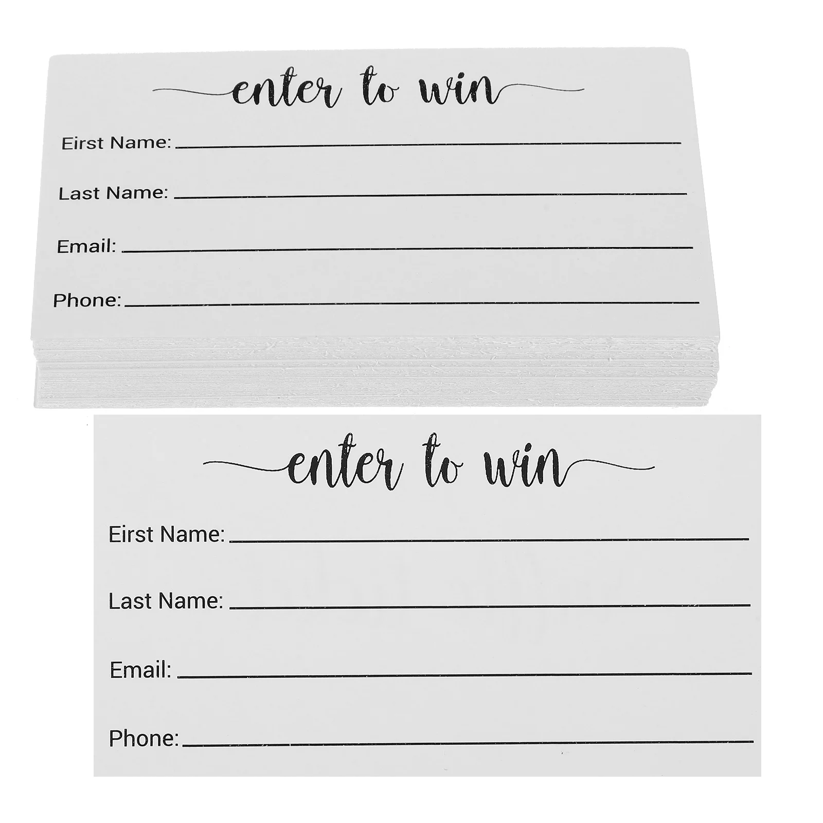 

100Pcs Raffle Entry Form Cards Multi-Use Blank Ballots Cards for Events Contests Lottery Voting Sheets Party Supplies