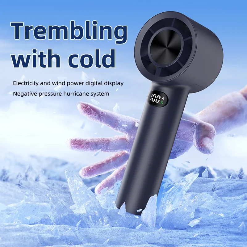 

Mini Handheld Fan Portable Hook Turbo Fan Usb Rechargeable Led Display Screen Summer Cooling Outdoor Desktop Camping ElectricFan
