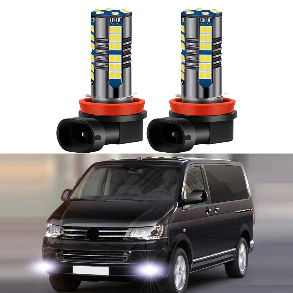 

2Pcs LED Fog Lamp Bulbs Canbus For VW Transporter Multivan Caravelle T5 T5.1 2003-2015 LED Front Fog Light White