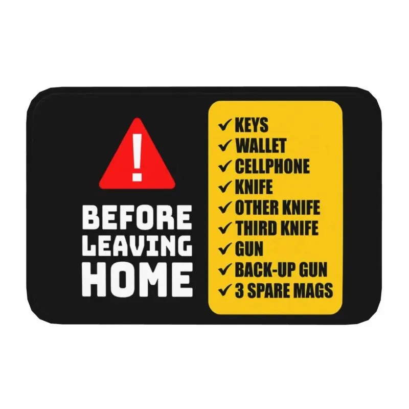 Custom Keys Wallet Phone Gun Doormat Anti-Slip Kitchen Bath Mat Toilet Welcome Floor Door Entrance Carpet Rug