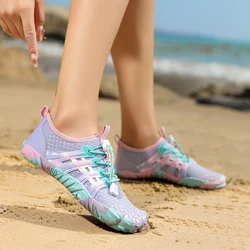 Scarpe da acqua da donna suola in gomma scarpe da nuoto da donna traspiranti ad asciugatura rapida scarpe da spiaggia scarpe da Fitness sportive per il tempo libero