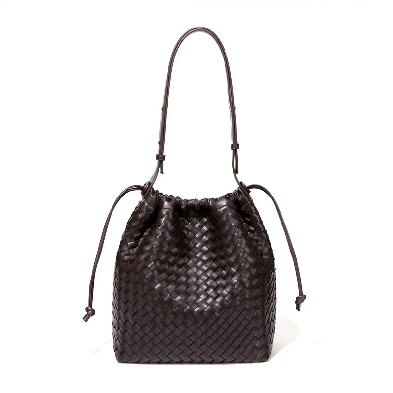 

Spring and Summer New Hand-Woven Pleated Bag, Casual Cloud Bucket Bag, Commuter Shoulder and Crossbody Bag
