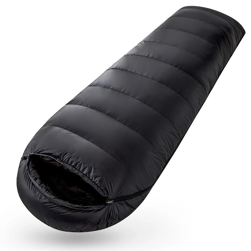 Outdoor mummy-style goose down sleeping bag sub-zero single camping thickened cold-proof warm down sleeping bag four seasons