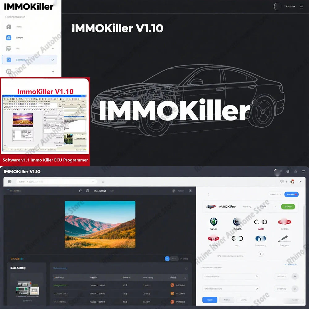 

Latest ImmoKiller V1.10 ECU Car Repair Programmer Auto Diagnostic Software Bypassing Disabling Immobilizers IMMO off Tool