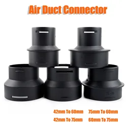 42to60mm 42to75mm 75to60mm Converter 42mm 60mm 75mm Diesel Heater Air Duct Ducting Connector Black For Car Truck VAN Camper