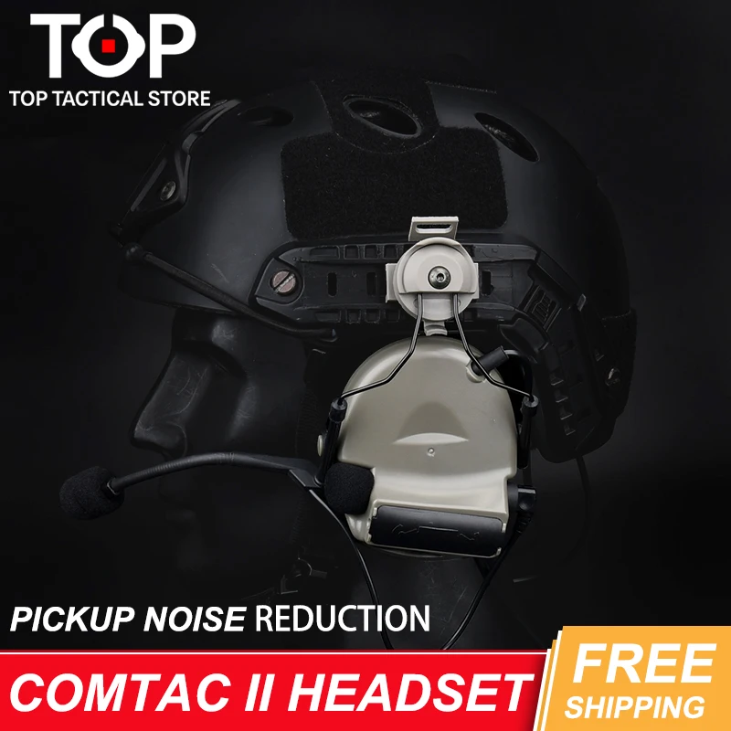 C2 COMTAC II Tactical Headset Pickup Noise Reduction for Fast Helmet WADSN Hunting Shooting Headphone With Kenwood U94 PTT WZ113