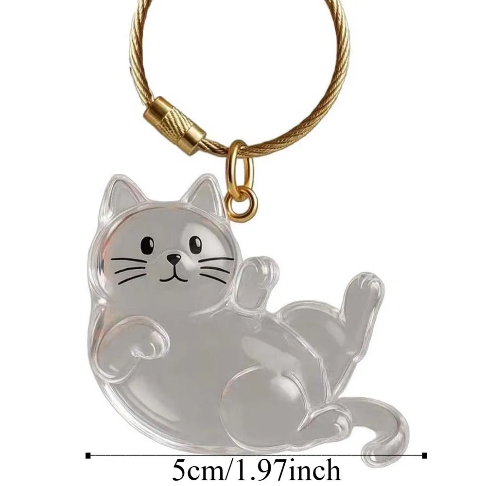 Transparent Acrylic Keychain Cat Hair Storage Capsule Handmade Animal Shaped Rabbit Hair Storage Box Stylish Portable