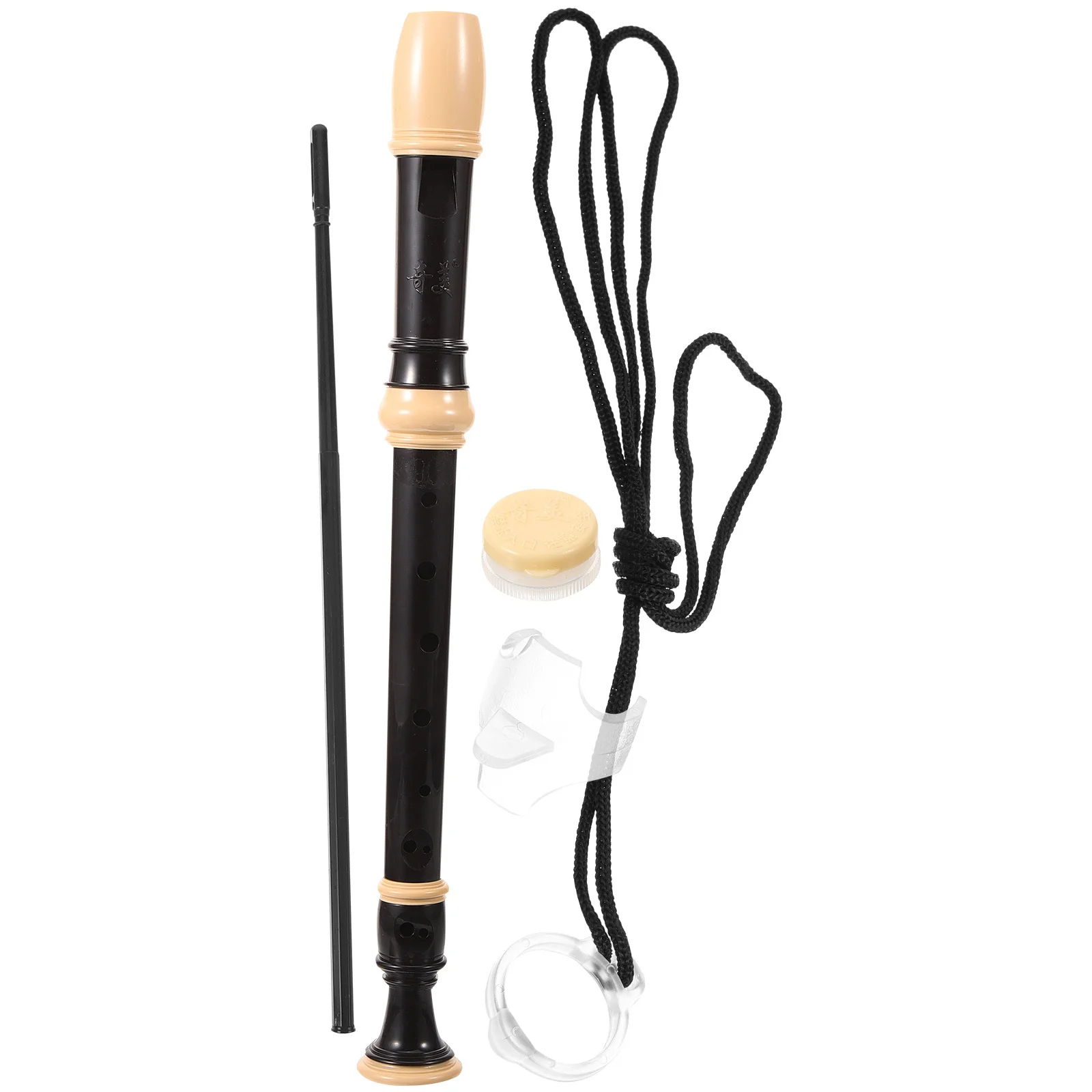 

1Set Resin 8 Hole Recorder Flute Music Instrument for Kids Beginner Practice Includes Cleaning Rod Strap Recorders for Children