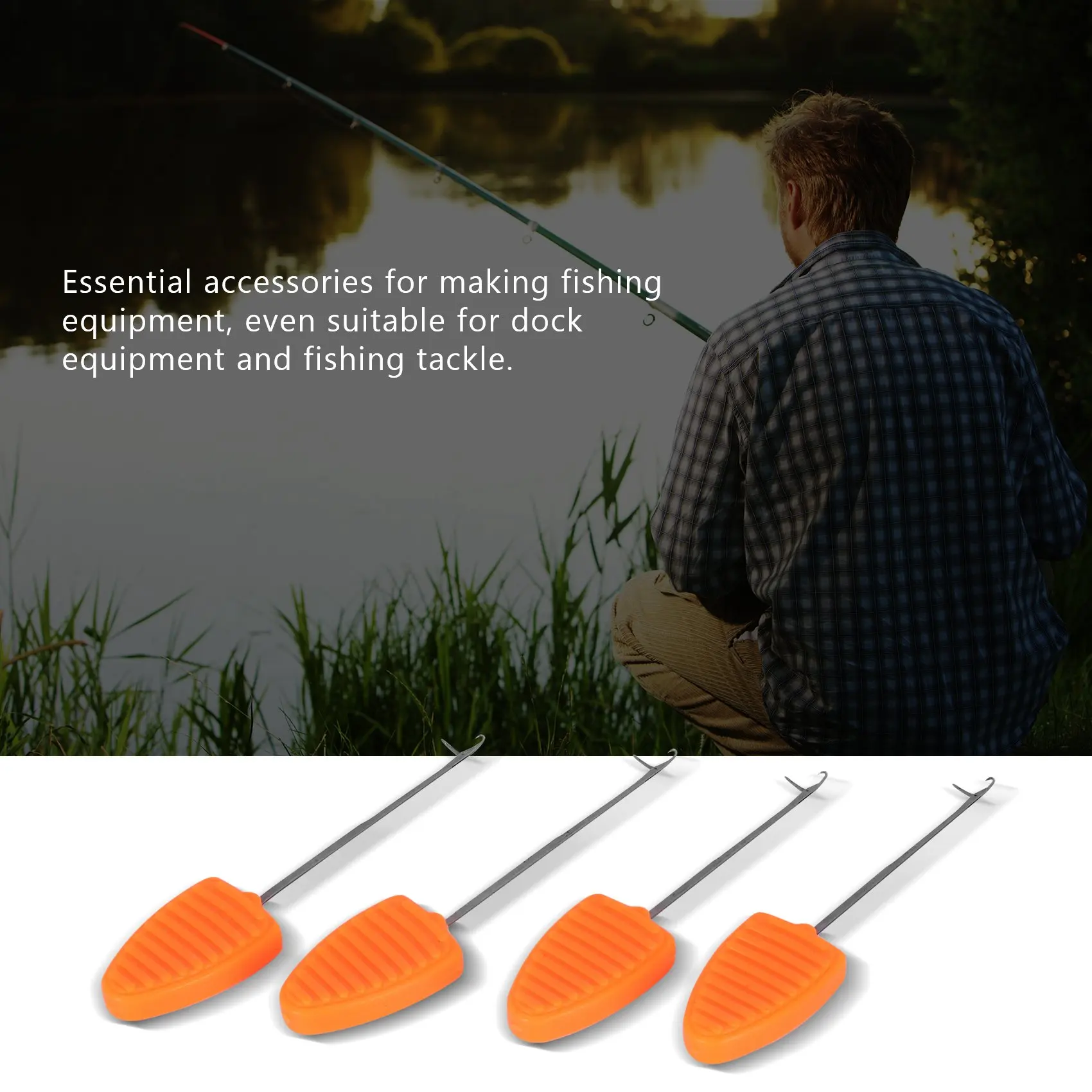 Carpa pesca chumbo núcleo, agulhas de emenda, broca boilie, acessórios para pesca da carpa, 9,5 centímetros, 4pcs