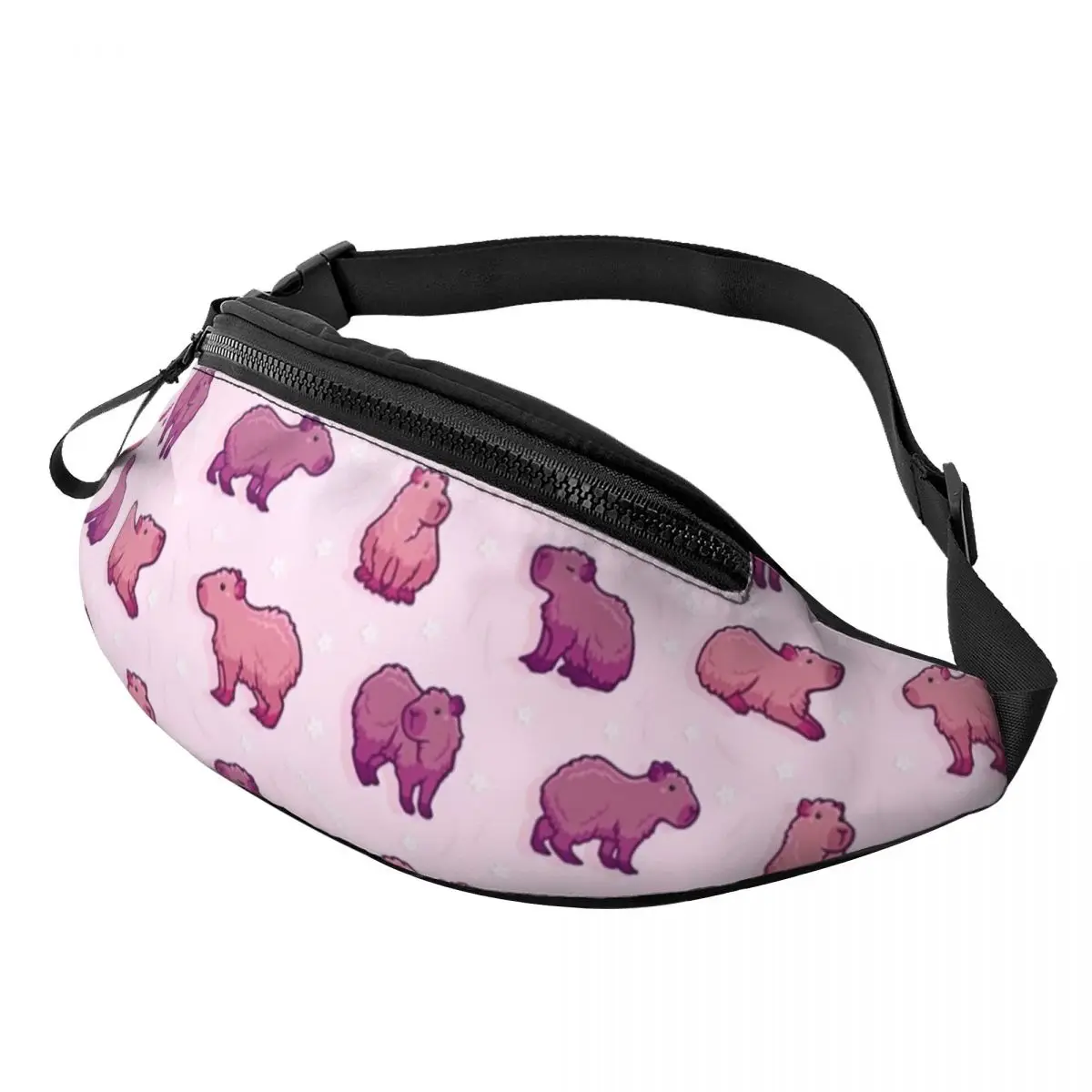 

Cool Lovely Capybara Fanny Pack for Travel Hiking Women Men Animal Crossbody Waist Bag Phone Money Pouch