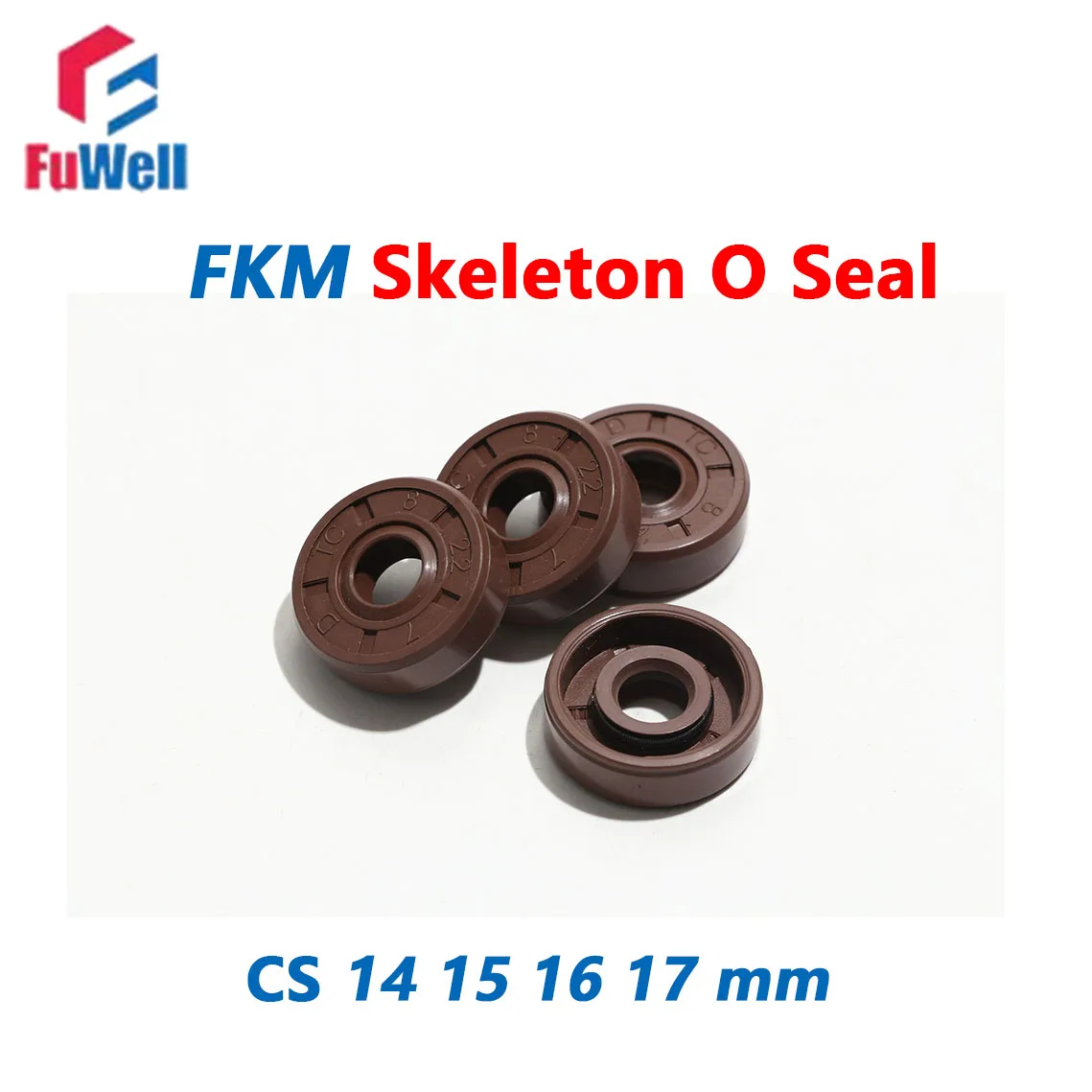 

Fuwell 5 шт. 14/15/16/17 мм FKM TC скелетон сальники кольца фторкаучук двойная уплотнительная прокладка для вращающегося вала маслостойкость