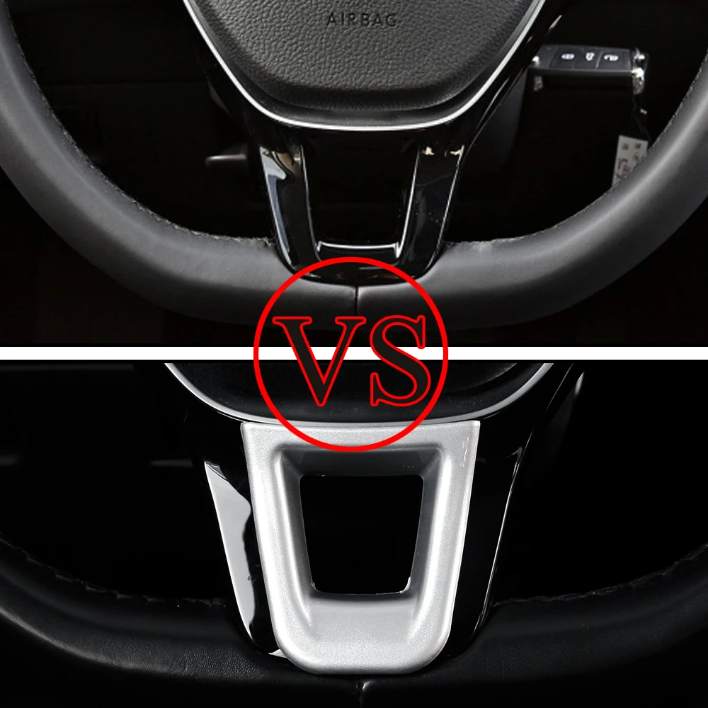 

For Volkswagen VW Jetta MK5 MK6 2015-2018 Polo 2014+ Passat B7 B8 Golf7 MK7 Amarok Steering Wheel Sticker Trim Cover Accessories
