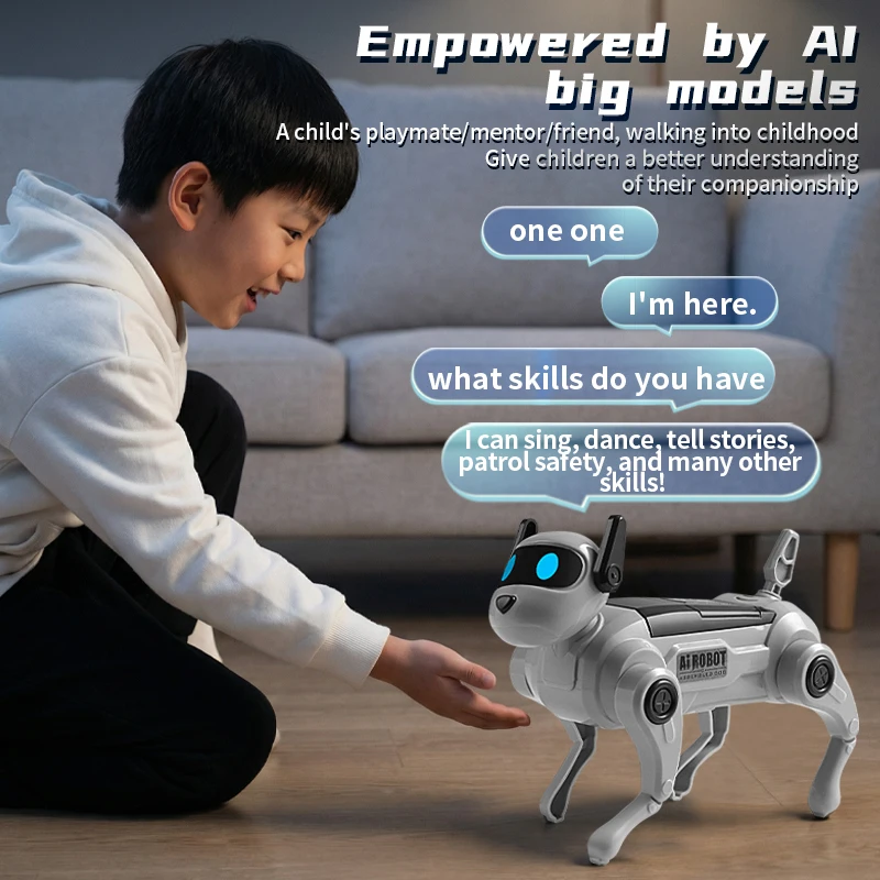 Robot Dog Children's Interactive Toy Intelligent Mechanical Dog Electric Remote Control Programming Toy RC Smart Robot Dog