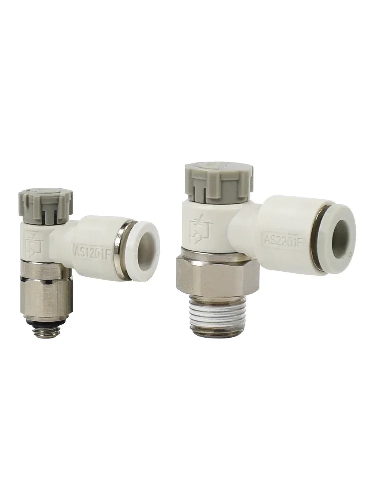 Elbow Fittings AS1201F Flow Control Valve Regulator Valve Speed Control Valve Gas Fitting AS2201-M5-04A/AS3201F-03-12SA