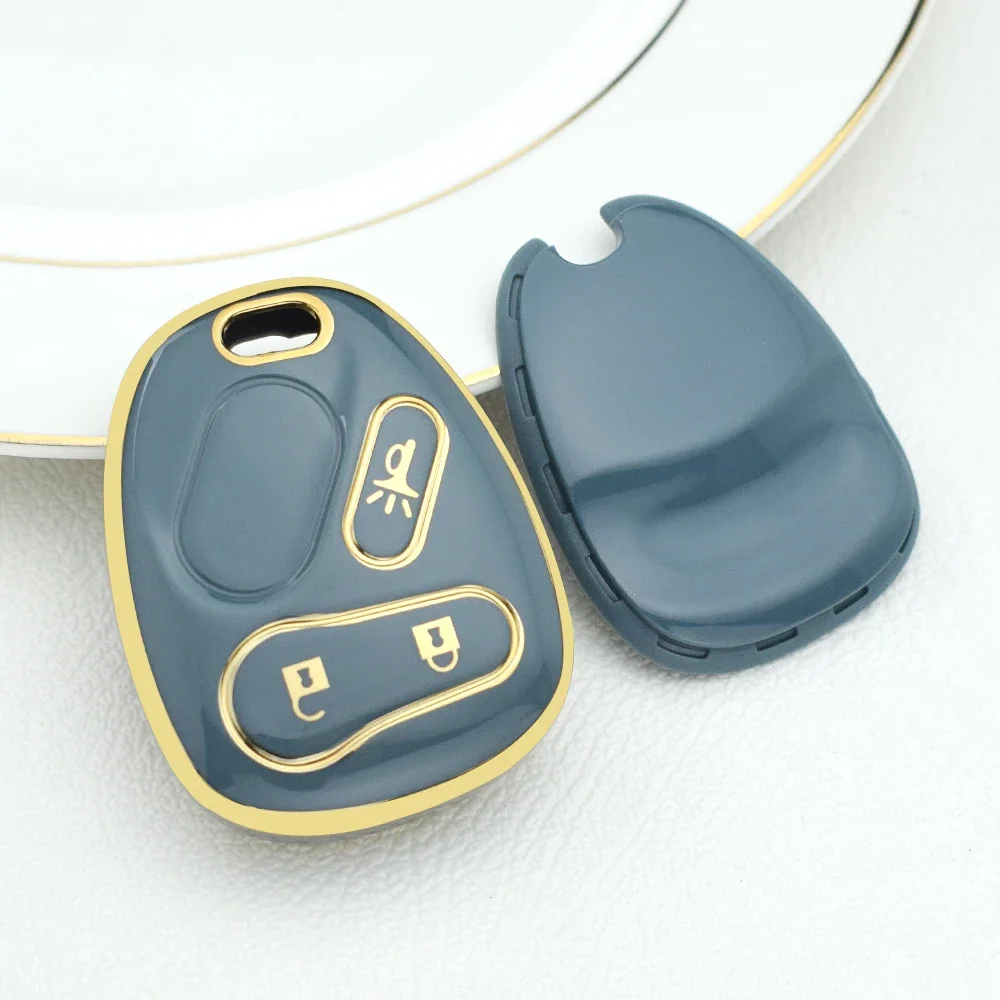 Soft TPU Remote Car Key Case for Chevrolet Avalanche Cadillac Escalade Hummer H2 Key Cover Protector Keychain Auto Accessories